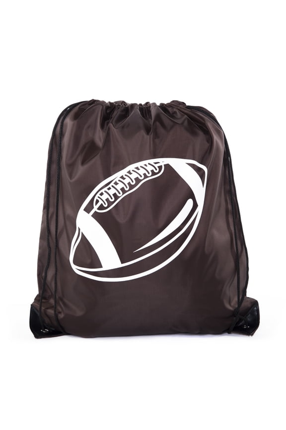 Football Party Bags | Football Drawstring Cinch Backpacks for Team Events, Birthdays, and More!