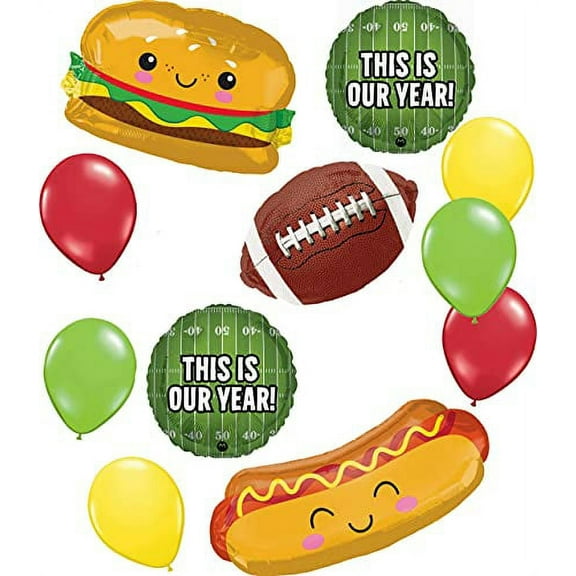 Football Party Balloon Bouquet Tailgating BBQ Decorations