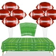 thumbnail image 1 of Football Party Decorations - 3 Pcs Football Tablecloths, 8 Pcs Foil Football Balloons Football Field Disposable Table Cover for Sports Event Game Day Football Theme Party Supplies, 1 of 7