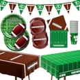 thumbnail image 1 of Football Party Decorations Kit for 24 Guests - 99Pcs Tableware with Dinner Plates, Dessert Plates, Cups, Napkins, Tablecloth & Banner, Supplies and Favors for Birthday, Tailgate, Game Day (Football), 1 of 4