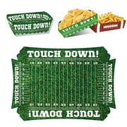 Football Party Supplies Kit for 36: Large Football Food Plates, Disposable Bowls,Nacho Trays - Ideal Football Party Decorations and Favors for Birthday and Tailgate Partie