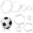 thumbnail image 1 of Football Pattern Cookie Cutters Cake Fondant Hexagon Cutter for Kitchen DIY Decorating Tools, 1 of 6