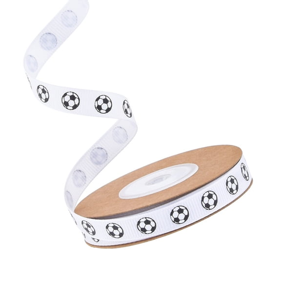 Football Pattern Ribbon for Soccer Gift and Birthday Gift Wrapping Football Game Decorations