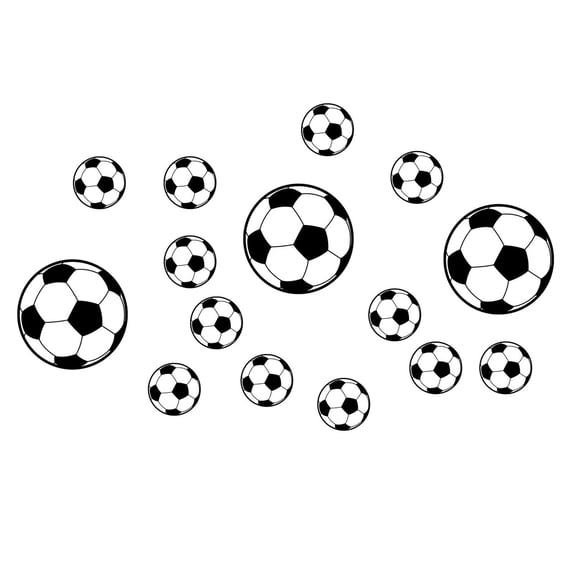 Football Patterns Wall Sticker Peel And Stick Decal For Doors Windows And Walls Bedroom Background Fan Atmosphere Decor Weighs 0.12Lb