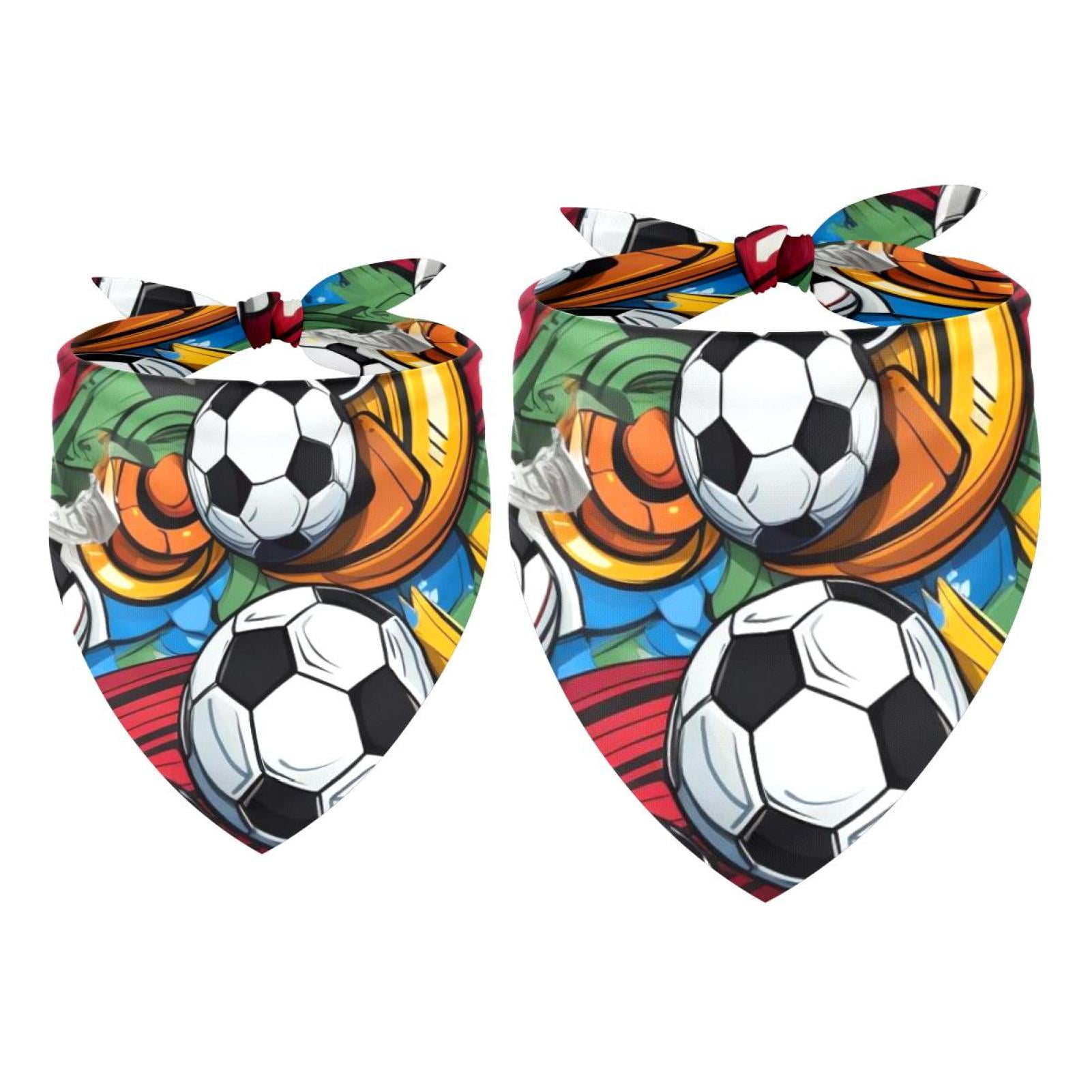 Football Pet Collar Scarf Pack Of Two - Translucent Light And 