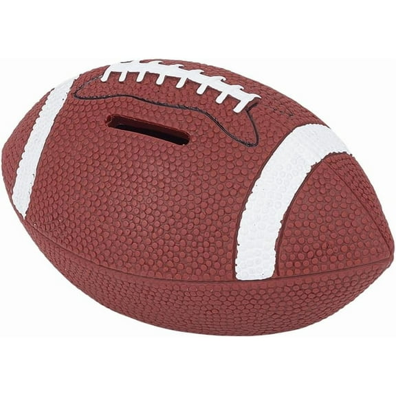 Football Piggy Bank 7 Inch Decorative Resin Coin Bank Rugby Sports Money Box Sports Themed Coin Bank Football Money Bank