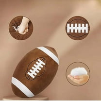 Football Pillow - Realistic Simulation Football Plush Toy, Soft Gift Cushion Doll, Perfect for Sports Fans, Home Sofa, Bed Decor & Holiday Gift Giving, 11.8*7.9in, Multicolor