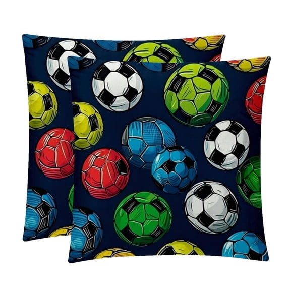 Football Pillows with Unique Patterns - Set of 2 includes Covers Throw Pillow Inserts and Covers - Available in 16x16, 18x18, and 20x20 Inches for Home Decor and Gifts for Every Occasion
