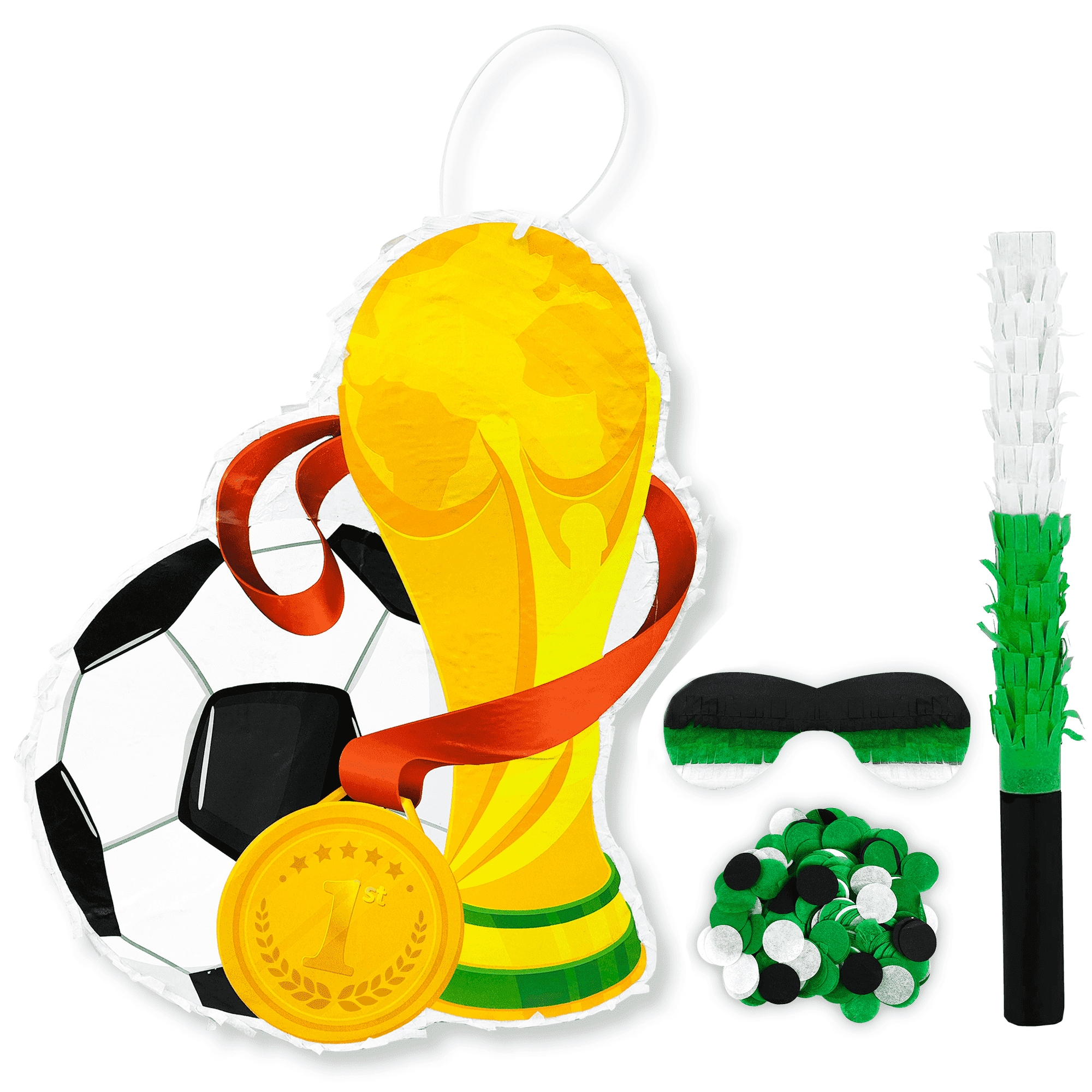 Football Pinata with Pinata Stick & Hanging Football Party Decorations Football Games for Boys 8-12 Kids Football Toys Sport Themed Birthday Party Supplies