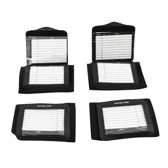 Football Play Wristbands with 2 Panel Compartments and Triple-Window Design, High Quality Cotton & Spandex Breathable Material, Suitable for Youth Quarterback Softball and