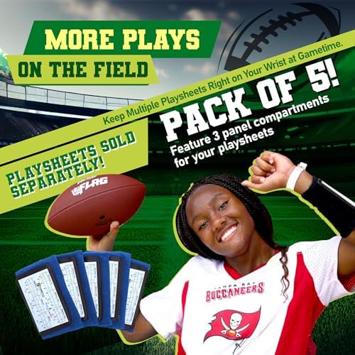Football Play Wristbands - Youth Quarterback Gear - Wristband Playbook - Softball Wristbands for Signs