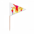 thumbnail image 1 of Football Player Goal Cheer Pattern Toothpick Triangle Cupcake Toppers Flag, 1 of 3