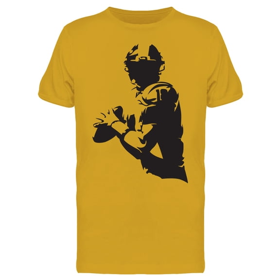 Football Player Holding Ball T-Shirt Men -Image by Shutterstock, Male 3X-Large