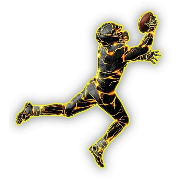 Football Player Lightning - 12" Vinyl Sticker Waterproof Decal