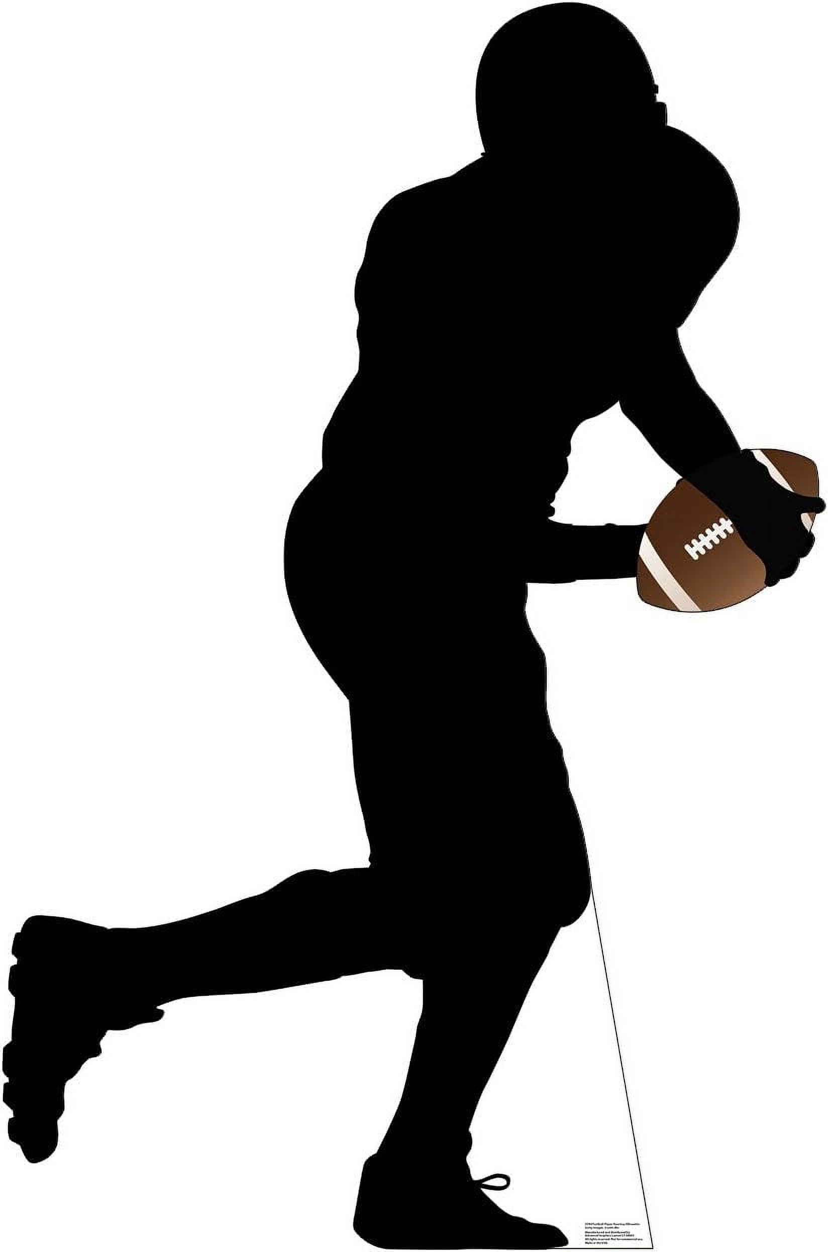 Football Player Running Silhouette Life Size Cardboard Cutout Standup