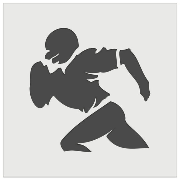 Football Player Running Solid DIY Cookie Wall Craft Stencil - 5.5 Inch