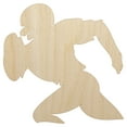 thumbnail image 1 of Football Player Running Solid Wood Shape Unfinished Piece Cutout Craft DIY Projects - 6.25 Inch Size - 1/8 Inch Thick, 1 of 7