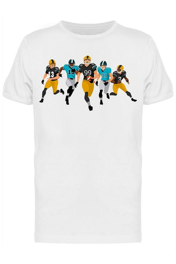 Football Players In Action T-Shirt Men -Image by Shutterstock, Male Large