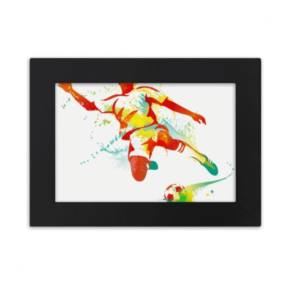 Football Players Kick Football Soccer Desktop Photo Frame Ornaments Picture Art Painting