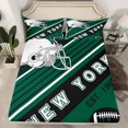 thumbnail image 1 of Football Players Sheets American Football City Sheet Set Queen 4Pcs, Sports Team Bed Sheets Set Easter Gifts American Football Top Fitted Sheet with 2 Pillowcases(New York), 1 of 5