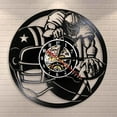 thumbnail image 1 of Football Players Sport Vinyl Wall Clock,Vinyl Record Clock Wall Art Black Handmade Art Home Unique Gift idea, 1 of 6
