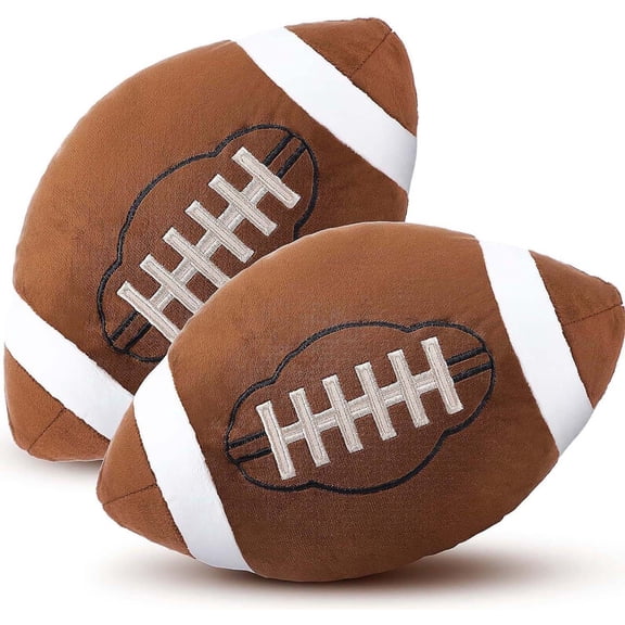 Football Plush Pillow Fluffy Durable Football Pillows Stuffed Football Throw Pillow Soft Sports Ball Interactive Football Creative Room Decor Birthday Party Gift for Kids 11 Inches