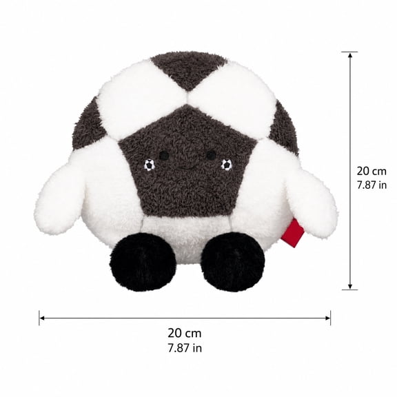 Football Plush Toy - Smiling Soccer Ball Stuffed Animal with Little Feet, Soft Squishy Sport Ball Pillow for Toddlers & Adults