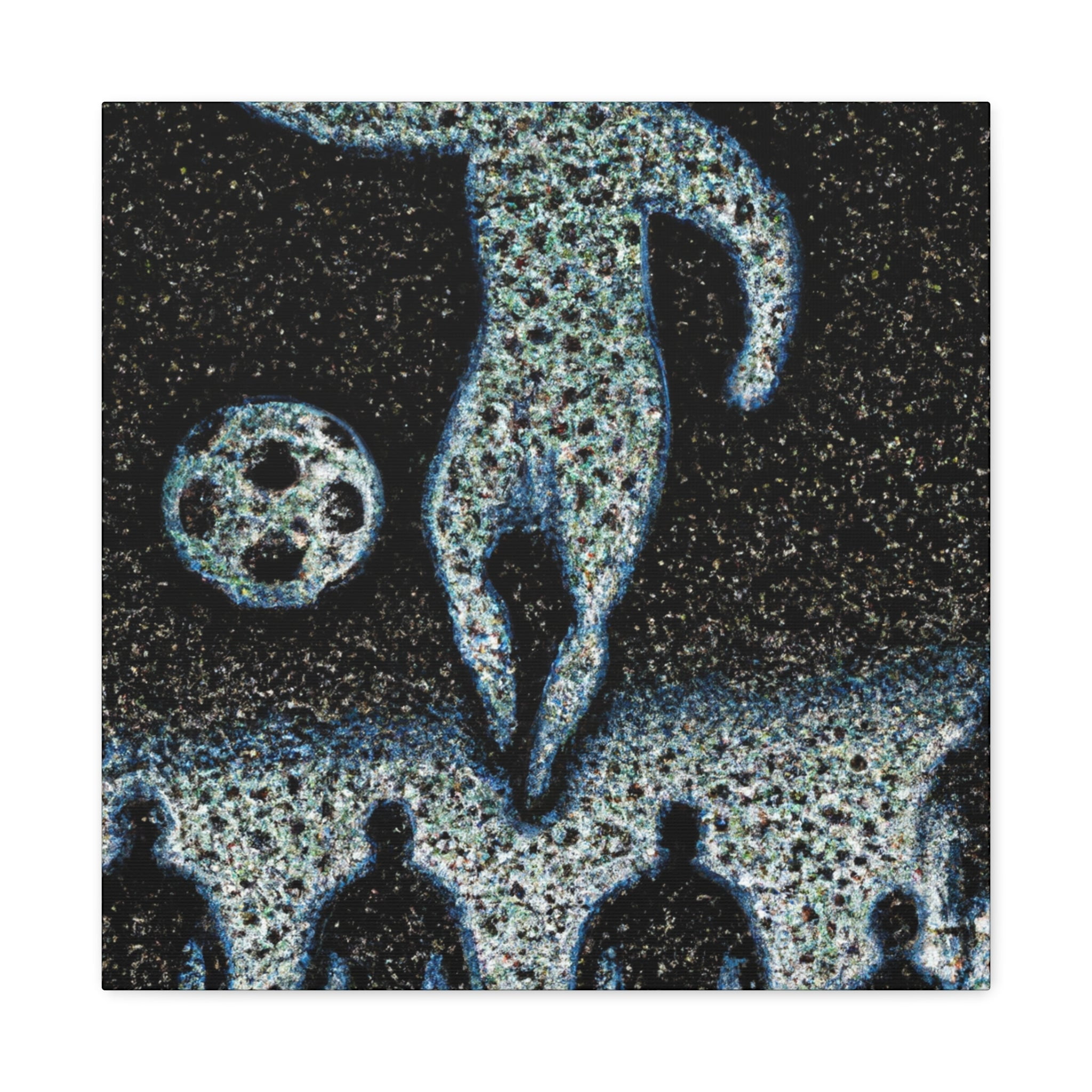 "Football Pointillism Triumph" - Canvas