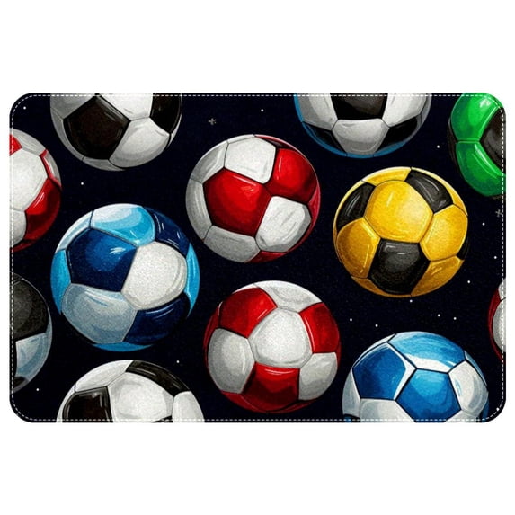 Football Polyester Non-Slip Machine Washable Bath Rug Indoor Rug Door Carpet
