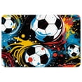 thumbnail image 1 of Football Polyester Non-Slip Machine Washable Floor Rug, for Office, Chair Rugs Included, 1 of 6
