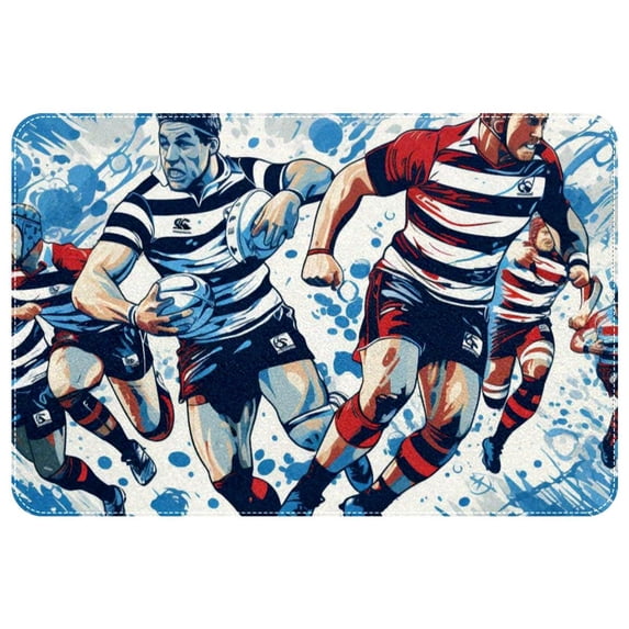 Football Polyester Non-Slip Machine Washable Kitchen Mat Area Rug Floor Mat Office Rugs