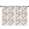thumbnail image 1 of Football Popcorn White Pattern Insulated Teens Curtains Set Of 2, Bedroom Essentials, Toddler Room Decor 42"x63", 1 of 5