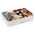 thumbnail image 1 of Football Portable PU Leather Jewelry Display Organizer Box with Removable Compartment, 1 of 6
