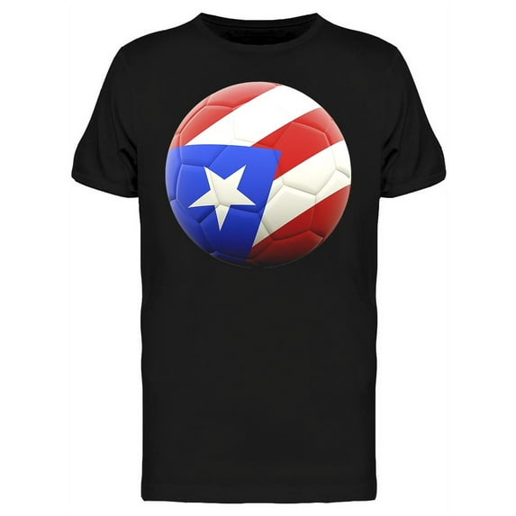 Football Puerto Rico Ball T-Shirt Men -Image by Shutterstock, Male Large