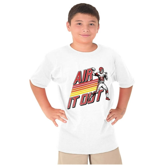 Football Quarterback Air It Out Boys Kids T Shirt Tees Tops Teen Brisco Brands X