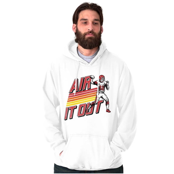 Football Quarterback Air It Out Men's Big & Tall Graphic Hoodie Brisco Brands 2X