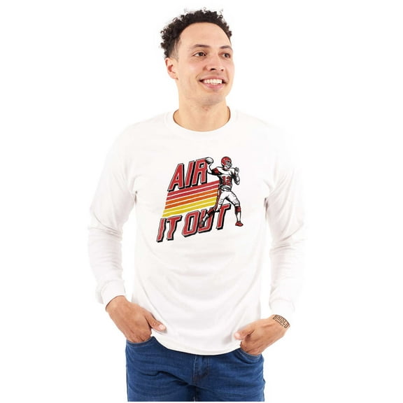 Football Quarterback Air It Out Men's Long Sleeve Tee T Shirt Brisco Brands S