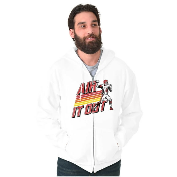 Football Quarterback Air It Out Zip Hoodie Sweatshirt Men Brisco Brands M