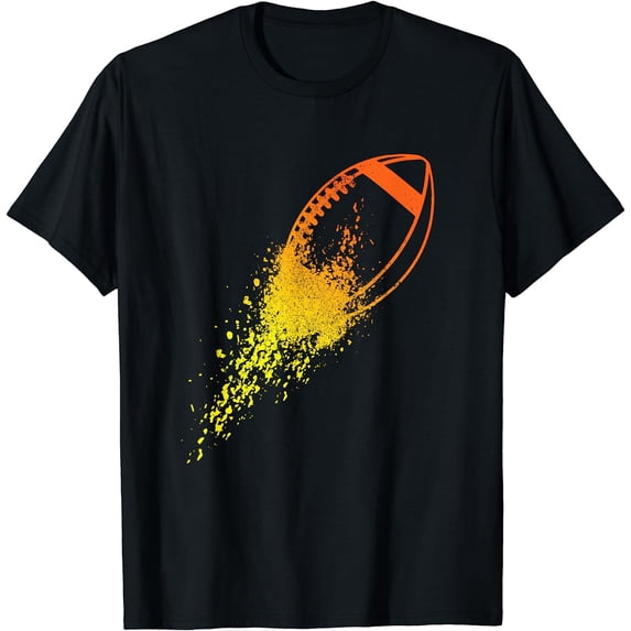 Football Quarterback Lineman Vintage Football Player T-Shirt Black Small