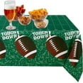 thumbnail image 1 of Football Reactangle Tablecloth 60 x 120 Inches - Fabric Green Superbowl Table Cloth for Indoor Dining Outdoor Camping Party, 1 of 6