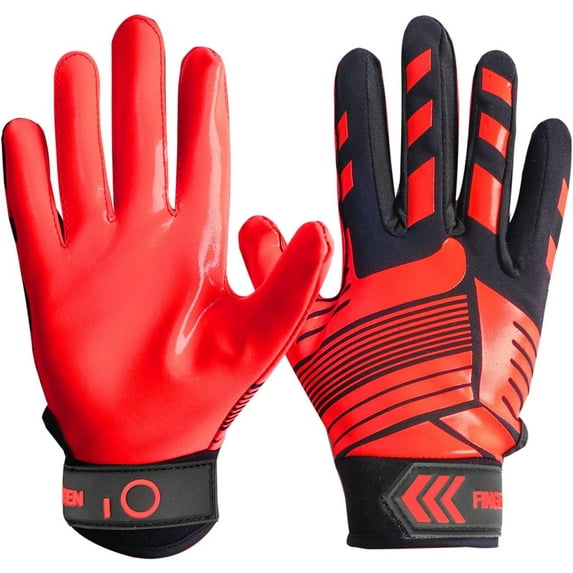 Football Receiver Gloves Youth Upgrade Durable Breathable Flexible Receiving Gloves Gift for Kids Boys Girls Size Fit Small Large Medium X-Large
