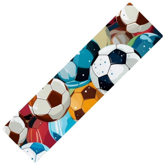 Football Rectangular Runner Rugs Kitchen Mat, Absorbent Washable Kitchen Rugs, 15.7"x59