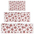 thumbnail image 1 of Football and Ribbon Shapes Pattern Kitchen Rugs Sets Of 3,Kitchen Runner Rugs Non Skid Washable,Decorative Kitchen Floor Mats for Kitchen,Sink,Laundry,17"x30"+ 17"x47" + 17"x59", 1 of 6