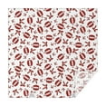 thumbnail image 1 of Football and Ribbon Shapes Pattern Square Tablecloth,Waterproof Square Table Cover,Wipeable Spillproof Washable Table Cover for Home Kitchen Party Decor 42"X42"(107x107cm), 1 of 6