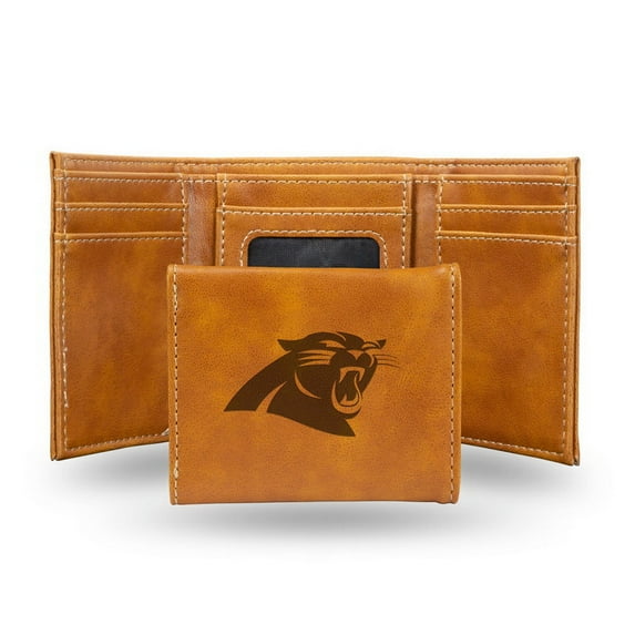 Football Rico Industries Carolina Brown Laser Engraved Trifold Laser Engraved Tri-Fold Wallet - Men's Accessory