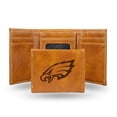 thumbnail image 1 of Football Rico Industries Philadelphia  Brown Laser Engraved Trifold Laser Engraved Tri-Fold Wallet - Men's Accessory, 1 of 8