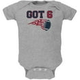 thumbnail image 1 of Football Rings Got 6 Soft Baby One Piece Heather 3-6 M, 1 of 1