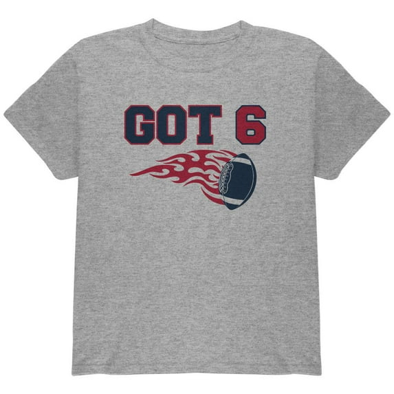 Football Rings Got 6 Youth T Shirt Heather YSM