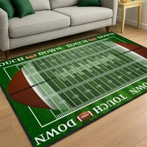 Football Rug for Bedroom,3'x5' Non-Slip Football Field Rugs,Sports Rug for Lving Room Decor