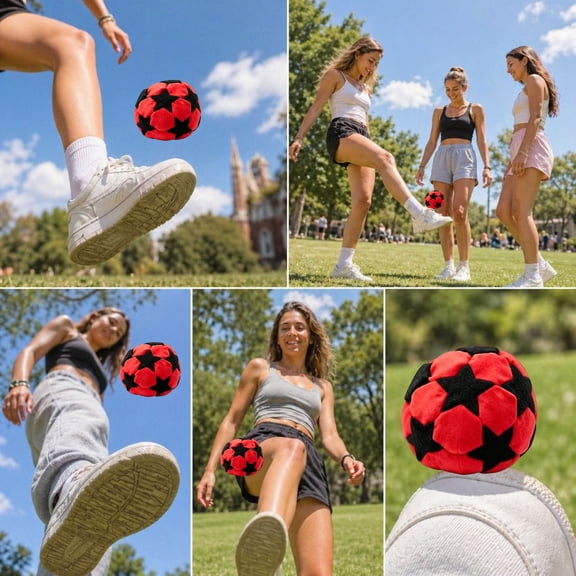 Football Sandbags Beginner Juggling Balls, Outdoor Party Game Footbag Set, Hand Eye Coordination Exercise Stress Relief, Active Play Toy for Ki*ds Adults Sports Entertainment